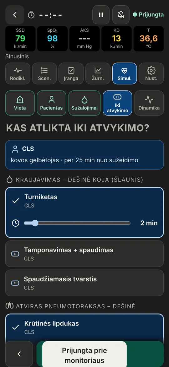 Instruktoriaus vedlys: kas atlikta iki atvykimo
